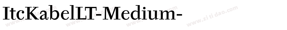 ItcKabelLT-Medium字体转换