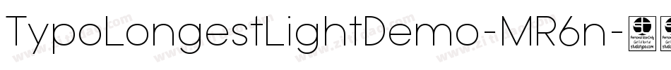 TypoLongestLightDemo-MR6n字体转换