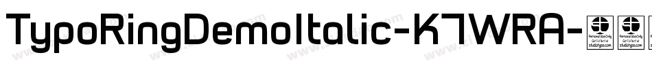 TypoRingDemoItalic-K7WRA字体转换