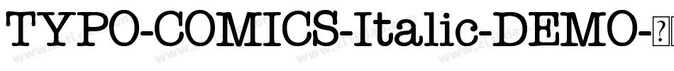 TYPO-COMICS-Italic-DEMO字体转换
