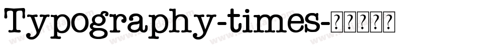 Typography-times字体转换