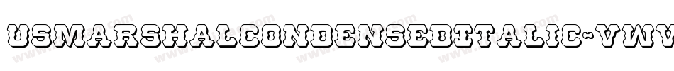UsMarshalCondensedItalic-vwvy字体转换