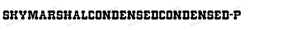 SkyMarshalCondensedCondensed-Peqd字体转换