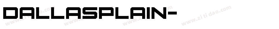 DallasPlain字体转换