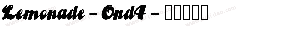 Lemonade-Ond4字体转换