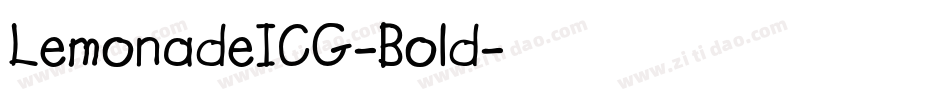 LemonadeICG-Bold字体转换