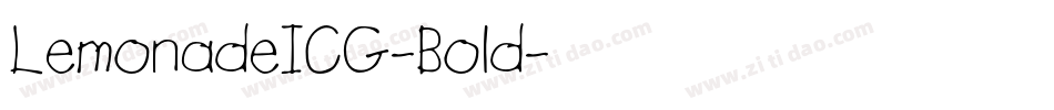 LemonadeICG-Bold字体转换