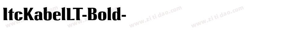 ItcKabelLT-Bold字体转换