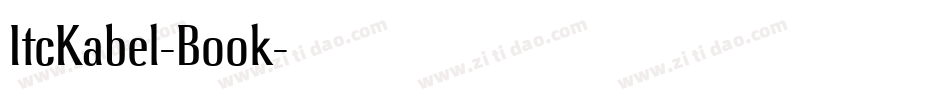 ItcKabel-Book字体转换