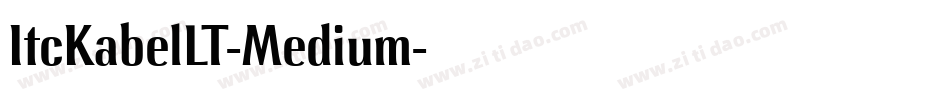 ItcKabelLT-Medium字体转换
