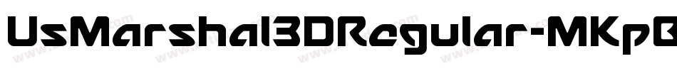 UsMarshal3DRegular-MKpB字体转换