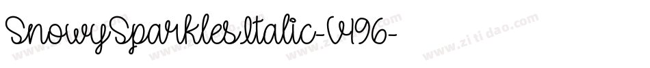 SnowySparklesItalic-V196字体转换