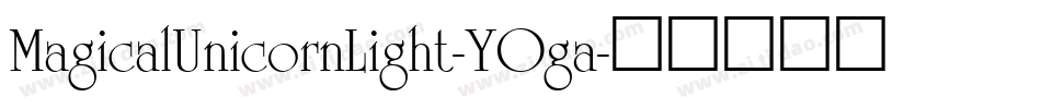MagicalUnicornLight-YOga字体转换