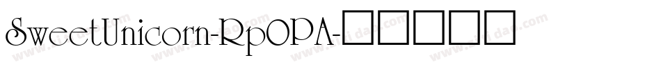 SweetUnicorn-Rp0PA字体转换