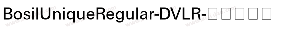 BosilUniqueRegular-DVLR字体转换