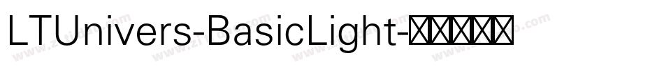 LTUnivers-BasicLight字体转换
