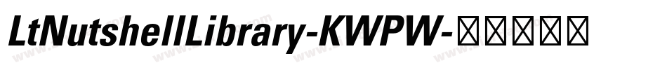 LtNutshellLibrary-KWPW字体转换