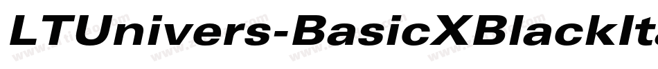 LTUnivers-BasicXBlackItalic字体转换