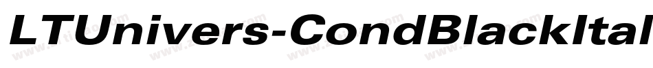 LTUnivers-CondBlackItalic字体转换