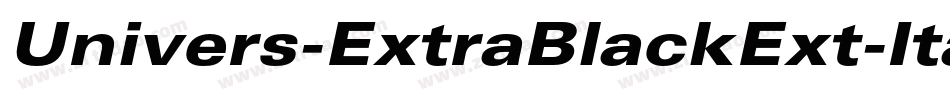 Univers-ExtraBlackExt-Italic字体转换