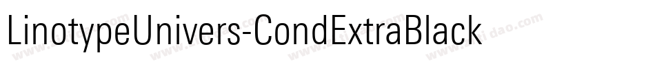 LinotypeUnivers-CondExtraBlack字体转换