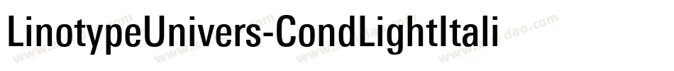 LinotypeUnivers-CondLightItalic字体转换