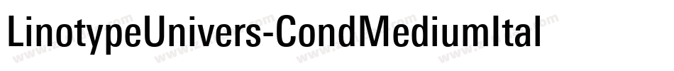 LinotypeUnivers-CondMediumItalic字体转换