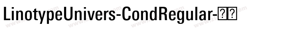 LinotypeUnivers-CondRegular字体转换