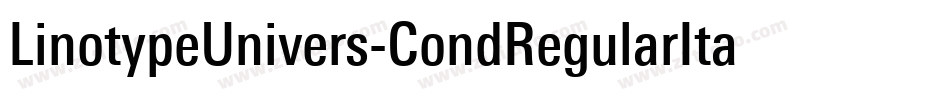 LinotypeUnivers-CondRegularItalic字体转换