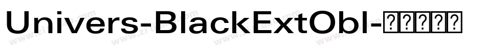Univers-BlackExtObl字体转换