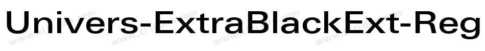 Univers-ExtraBlackExt-Regular字体转换