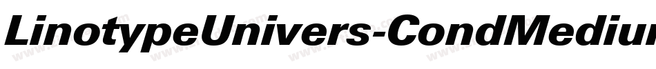 LinotypeUnivers-CondMedium字体转换