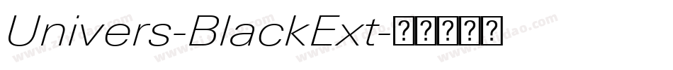 Univers-BlackExt字体转换