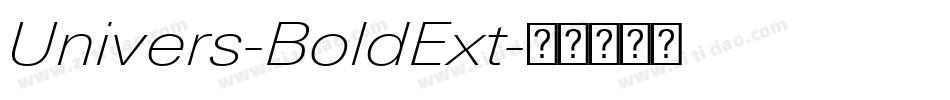 Univers-BoldExt字体转换