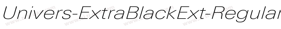 Univers-ExtraBlackExt-Regular字体转换