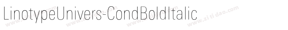 LinotypeUnivers-CondBoldItalic字体转换