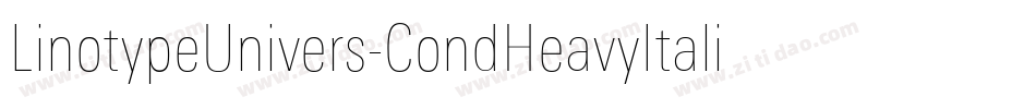 LinotypeUnivers-CondHeavyItalic字体转换