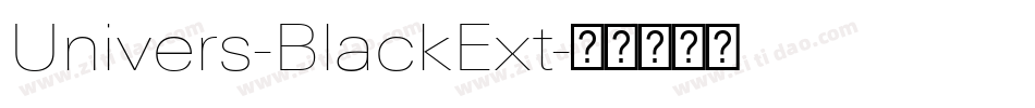 Univers-BlackExt字体转换