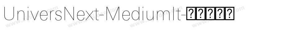 UniversNext-MediumIt字体转换