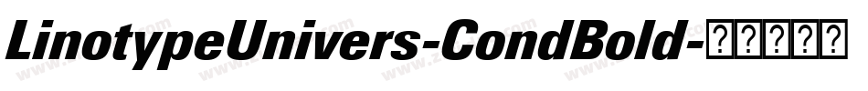 LinotypeUnivers-CondBold字体转换