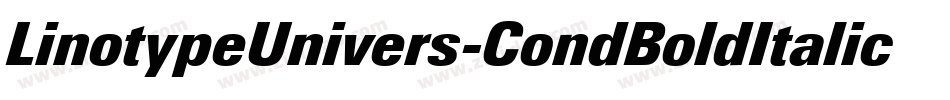LinotypeUnivers-CondBoldItalic字体转换