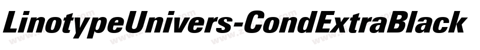 LinotypeUnivers-CondExtraBlack字体转换