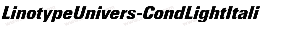 LinotypeUnivers-CondLightItalic字体转换