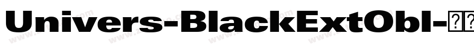Univers-BlackExtObl字体转换