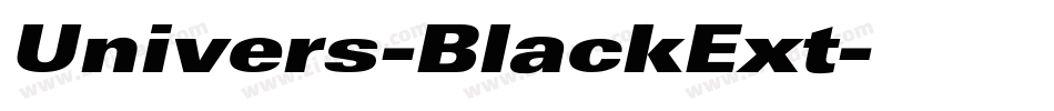 Univers-BlackExt字体转换
