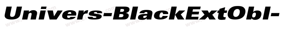 Univers-BlackExtObl字体转换