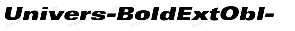 Univers-BoldExtObl字体转换