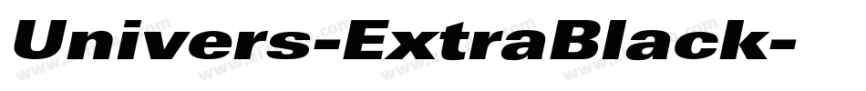 Univers-ExtraBlack字体转换