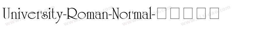 University-Roman-Normal字体转换