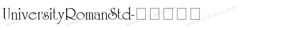 UniversityRomanStd字体转换
